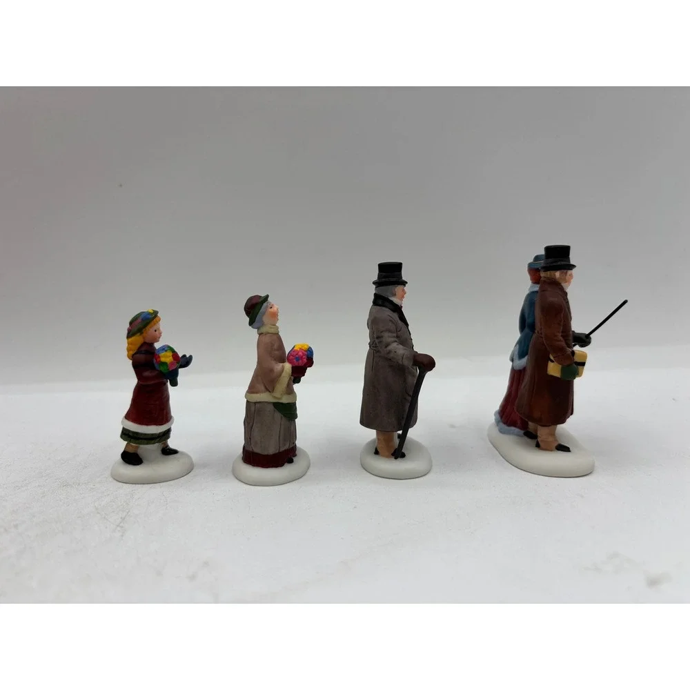 Department 56 1993 Vintage Heritage Village Chelsea Lane Shopper Set of 4 5816-5